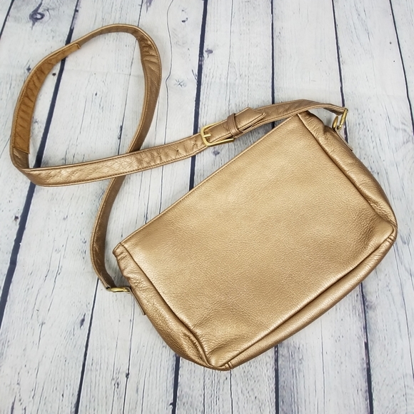SAS | gold metallic snake print crossbody purse - Picture 6 of 12